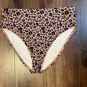 Shade & Shore Animal Print Bikini Bottoms